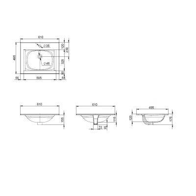 Будкрам купить SPIRIT 2.0, Раковина мебельная, керамическая, 60 см, встроенная, цвет: белый, глянец SPIRIT 2.0, Раковина мебельная, керамическая, 60 см, встроенная, цвет: белый, глянец 2