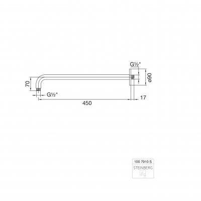 Будкрам купить Держатель-450 верхнего душа Держатель-450 верхнего душа 2