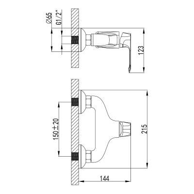 Будкрам купити TAHO Змішувач д/душу TAHO Змішувач д/душу 2