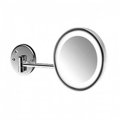 Будкрам купити  Дзеркало косметичне настінне d 216 мм з LED підсвічуванням, збільшення у 3  рази, пряме підключення