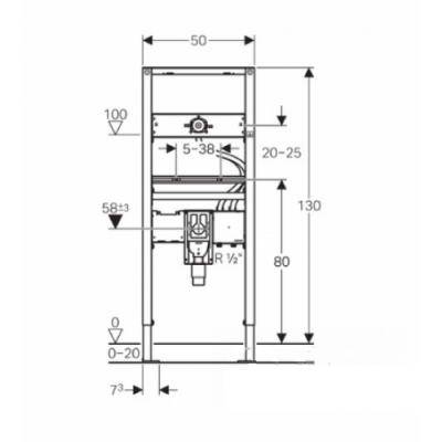 Будкрам купити  Duofix Рама д/раковини та змішувача зі стіни  Duofix Рама д/раковини та змішувача зі стіни 2