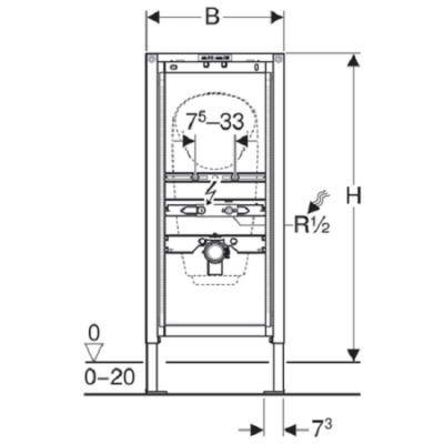 Будкрам купити Duofix рама д/уринала із зовнішнім змивним клапаном Duofix рама д/уринала із зовнішнім змивним клапаном 3