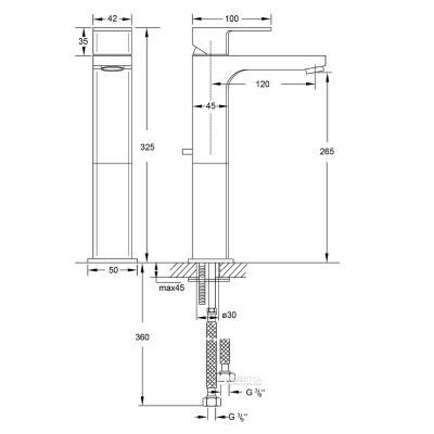 Будкрам купить Смеситель для раковины высокий Смеситель для раковины высокий 2