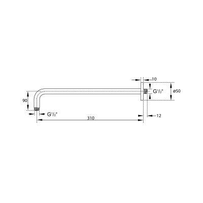Будкрам купити Тримач-320 верхнього душа Тримач-320 верхнього душа 2