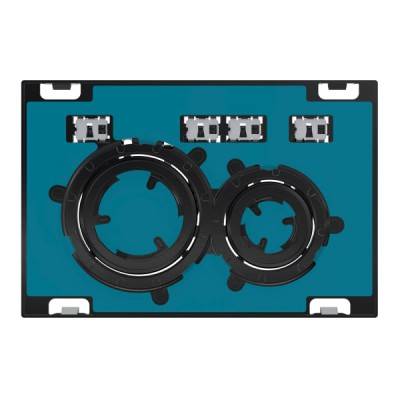 Будкрам купити Sigma21 Клавіша змиву, подвійний змив, колір чорний хром, для індивідуального оздоблення