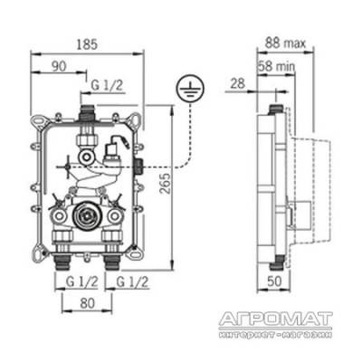 Будкрам купить Electra Внутренняя часть смесителя для душа/раковины Electra Внутренняя часть смесителя для душа/раковины 2