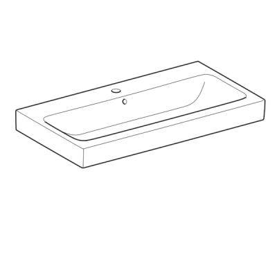 Будкрам купить iCon Умывальник 90 см, встр.в столешницу, с 1 отв.под смешаных параз., с переливом, цвет белый глянец iCon Умывальник 90 см, встр.в столешницу, с 1 отв.под смешаных параз., с переливом, цвет белый глянец 2
