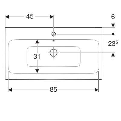 Будкрам купить iCon Умывальник 90 см, встр.в столешницу, с 1 отв.под смешаных параз., с переливом, цвет белый глянец iCon Умывальник 90 см, встр.в столешницу, с 1 отв.под смешаных параз., с переливом, цвет белый глянец 3