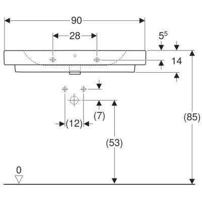 Будкрам купить iCon Умывальник 90 см, встр.в столешницу, с 1 отв.под смешаных параз., с переливом, цвет белый глянец iCon Умывальник 90 см, встр.в столешницу, с 1 отв.под смешаных параз., с переливом, цвет белый глянец 4