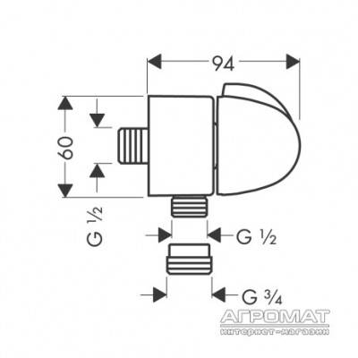 Будкрам купити Fixfit Stop E Шлангове підключення з вентилем Fixfit Stop E Шлангове підключення з вентилем 2