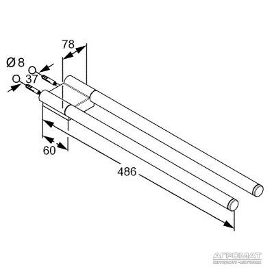 Будкрам купити A-XES Тримач рушників, подвійний A-XES Тримач рушників, подвійний 2