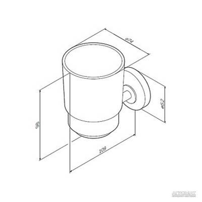 Будкрам купить Bliss Стакан с настенным держателем Bliss Стакан с настенным держателем 2