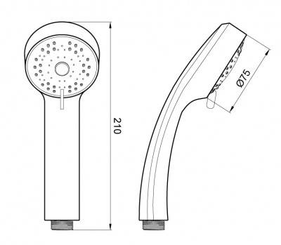 Будкрам купити Душова лійка Gia 75 Душова лійка Gia 75 2