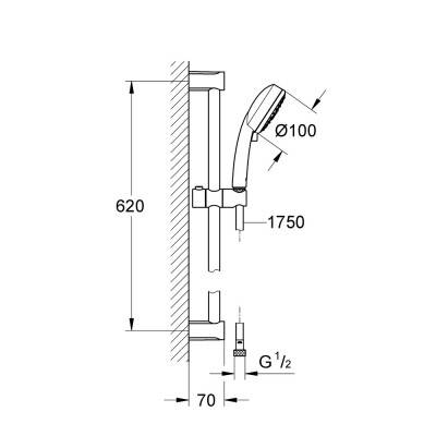 Будкрам купити New tempesta Cosmopolitan 100 душовий набір, 4 види струменів, хром New tempesta Cosmopolitan 100 душовий набір, 4 види струменів, хром 2
