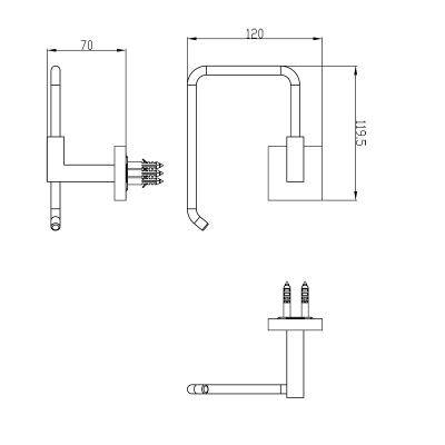 Будкрам купити QUADRO Тримач туал. паперу, хром QUADRO Тримач туал. паперу, хром 2