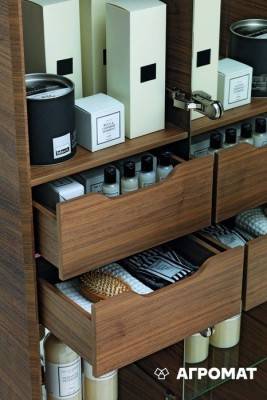 Будкрам купить Alessi ONE пенал с зеркалом и подсветкойна полках, орех Alessi ONE пенал с зеркалом и подсветкойна полках, орех 3