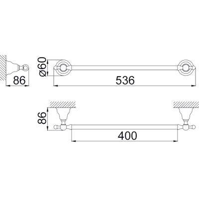 Будкрам купити Charlestone Рушникотримач, золото Charlestone Рушникотримач, золото 2