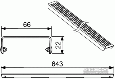 Будкрам купить Верх. част. полир. перф. для слив. канала TECEdrainline 700мм. Basic Верх. част. полир. перф. для слив. канала TECEdrainline 700мм. Basic 4