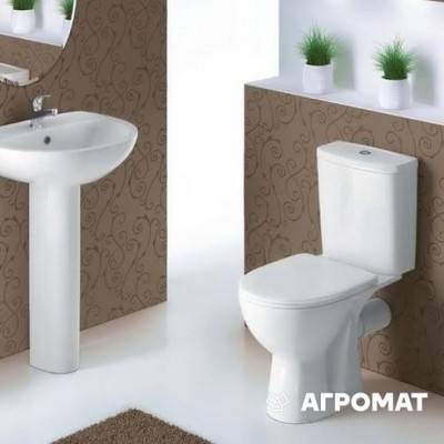 Будкрам купити FREJA Унітаз-компакт косий вип., з поліпроп сидінням та арм. на 3/6 л, н/п FREJA Унітаз-компакт косий вип., з поліпроп сидінням та арм. на 3/6 л, н/п 2