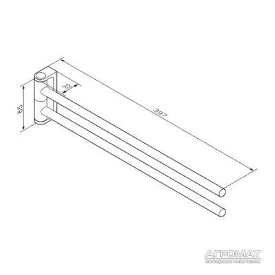 Будкрам купить A5032600\Inspire A5032664 двойная вешалка-вертушка для полотенец A5032600\Inspire A5032664 двойная вешалка-вертушка для полотенец 2