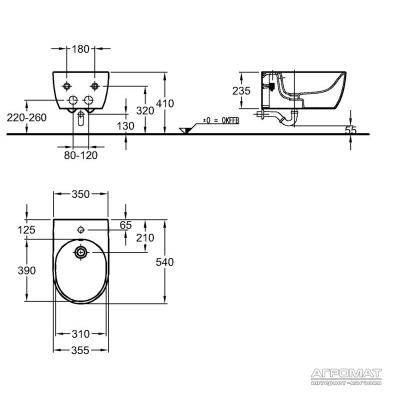 Будкрам купить 4U Биде подвесное 355х540мм, белое 4U Биде подвесное 355х540мм, белое 2