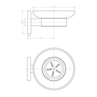 Будкрам купить Hotel Line Мыльница, хром Hotel Line Мыльница, хром 2