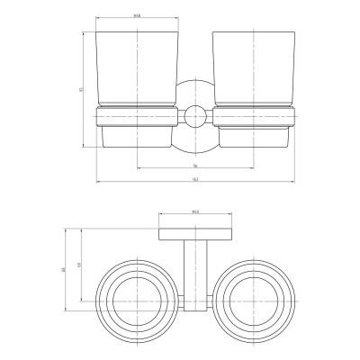 Будкрам купить Hotel Line Стакан с держателем, двойной, хром Hotel Line Стакан с держателем, двойной, хром 2