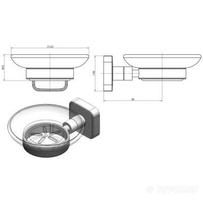 Будкрам купить Modern Line Мыльница, хром Modern Line Мыльница, хром 2