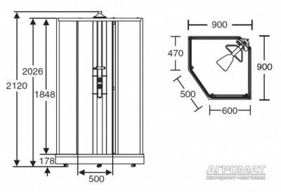 Будкрам купить 49850-19-909 IDO Душевая кабина (4уп), худ, с узором стекло, серебристый профиль 49850-19-909 IDO Душевая кабина (4уп), худ, с узором стекло, серебристый профиль 2