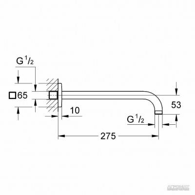 Будкрам купити Allure/Rainshower Душовий кронштейн, хром Allure/Rainshower Душовий кронштейн, хром 2