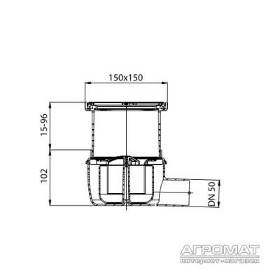 Будкрам купить Easy Flow DN 50 пластиковый Трап с горизонтальным выпуском 150х150 мм. Easy Flow DN 50 пластиковый Трап с горизонтальным выпуском 150х150 мм. 2