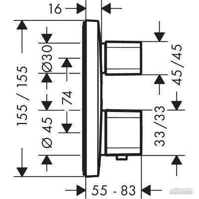 Будкрам купити Ecostat E Зовнішня частина термостата Ecostat E Зовнішня частина термостата 2
