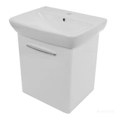 Будкрам купити NOVA PRO Комплект: шафка для умивальника білий глянець +умивальник 60cм  прямокутний