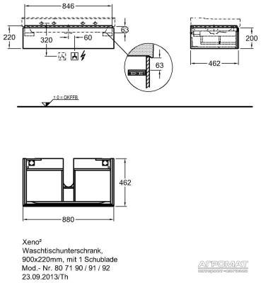 Будкрам купить Xeno2 Шкафчик под умывальник 880х220х462 мм, 1 маленький ящик, матовый серый Xeno2 Шкафчик под умывальник 880х220х462 мм, 1 маленький ящик, матовый серый 2