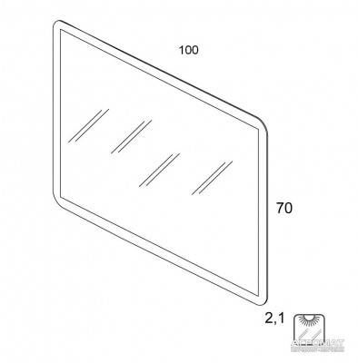 Будкрам купить STELLA Зеркало-100 с подсветкой STELLA Зеркало-100 с подсветкой 2