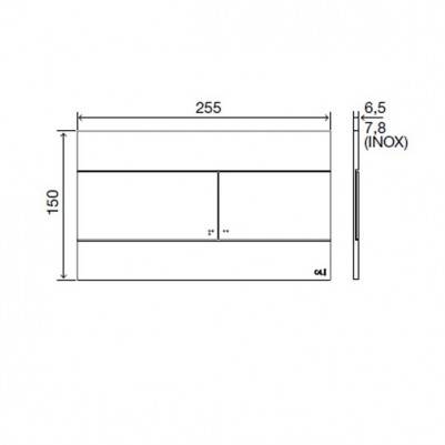 Будкрам купити Slim клавіша змиву , глянцевий хром ЗРАЗОК Slim клавіша змиву , глянцевий хром ЗРАЗОК 2