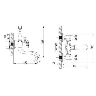 Будкрам купить RETRO 2.0 Смеситель для ванны RETRO 2.0 Смеситель для ванны 2