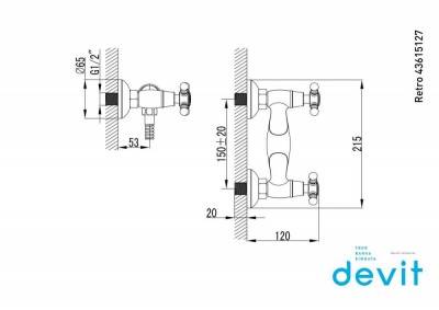 Будкрам купить RETRO 2.0 Смеситель для душа RETRO 2.0 Смеситель для душа 2