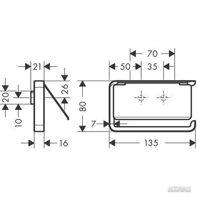 Будкрам купити Axor Universal Тримач туалетного паперу Axor Universal Тримач туалетного паперу 2