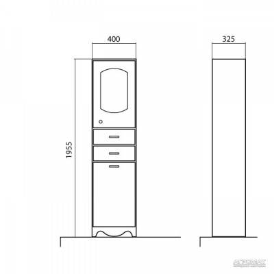 Будкрам купить 12120 КЛАССИК Пенал-40 R правый, с корзиной для белья, орех итальянский 12120 КЛАССИК Пенал-40 R правый, с корзиной для белья, орех итальянский 3