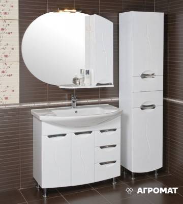 Будкрам купити ГЛОРІЯ Дзеркало-95 R з підсвіткою та пеналом праворуч ГЛОРІЯ Дзеркало-95 R з підсвіткою та пеналом праворуч 2