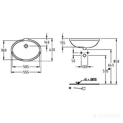 Будкрам купить Fontange 1 Умывальник под столешницу овальная 50X35,5см, белый Fontange 1 Умывальник под столешницу овальная 50X35,5см, белый 2