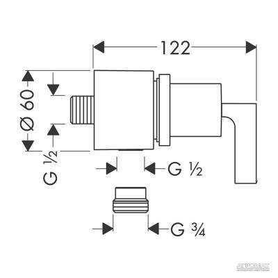 Будкрам купити AXM Citterio Fixfit Stop Шлангове підключення, Brushed Red Gold AXM Citterio Fixfit Stop Шлангове підключення, Brushed Red Gold 2