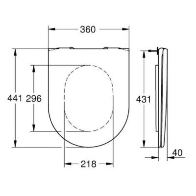 Будкрам купити ESSENCE Кришка д/унітазу Duroplast, Soft Close ESSENCE Кришка д/унітазу Duroplast, Soft Close 3