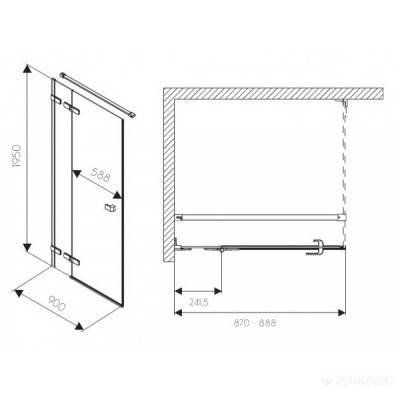 Будкрам купити NEXT Двері розп 90см ліві, загартоване скло, хром/срібний блиск, Reflex. Для комплектації з боковою NEXT Двері розп 90см ліві, загартоване скло, хром/срібний блиск, Reflex. Для комплектації з боковою 2