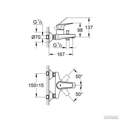 Будкрам купить BauFlow Смеситель для ванны BauFlow Смеситель для ванны 2