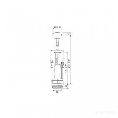 Будкрам купить ATLAS CABLE Клапан двойного смыва с тросом ATLAS CABLE Клапан двойного смыва с тросом 2