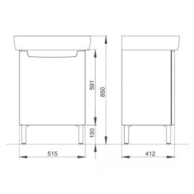 Будкрам купити Rekord Набір: шафка під умивальник 60 см з  умивальником 60см (89545 + К919652/К91962) Rekord Набір: шафка під умивальник 60 см з  умивальником 60см (89545 + К919652/К91962) 2