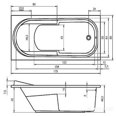 Будкрам купити COLUMBIA 175 Ванна COLUMBIA 175 Ванна 3