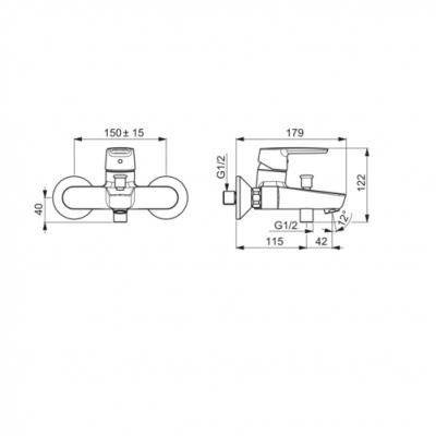 Будкрам купить New SAGA Смеситель для ванны New SAGA Смеситель для ванны 2